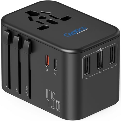 Ceptics Universal Travel Adapter, 45W