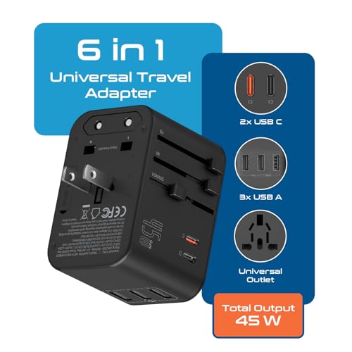 Ceptics Universal Travel Adapter, 45W
