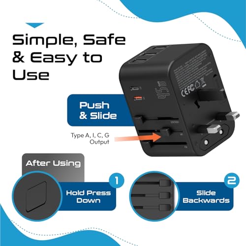 Ceptics Universal Travel Adapter, 45W