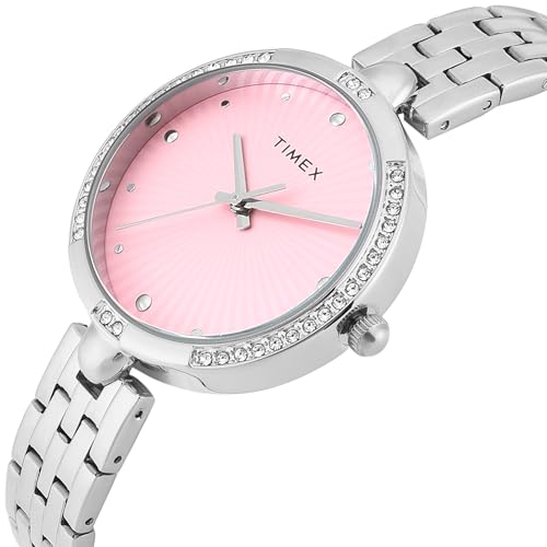 TIMEX Pink Round Dial Analog Women's Watch - TWEL22600 - Image 3