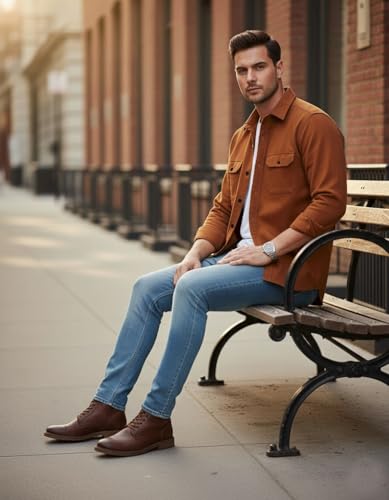 DEELMO Men’s Stylish Cotton Blend