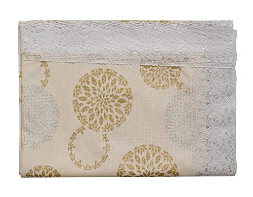 Amazon Brand - Solimo PVC Dining Table Cover - (6 Seater, Cream) - Image 3