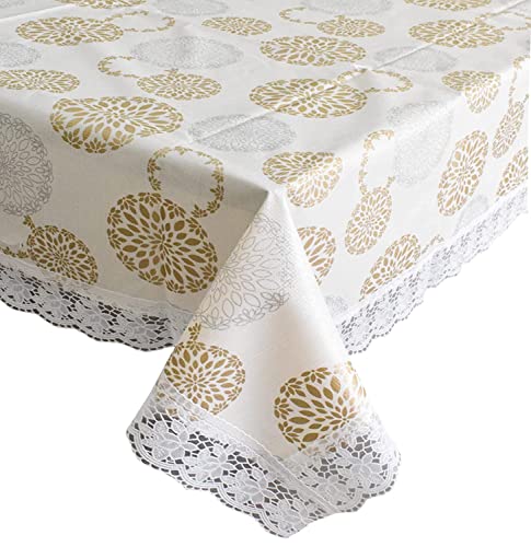 Amazon Brand - Solimo PVC Dining Table Cover - (6 Seater, Cream) - Image 5