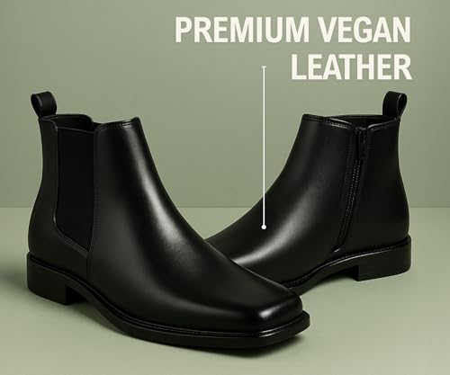 Kraasa Shale Chelsea Boots for Man | Zip-Up Slip-On Ankle Boots - Image 6