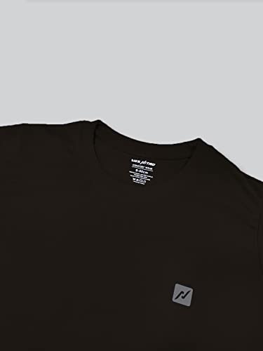 Lux Nitro Pack of 2 Men's Round Neck Solid Tshirt Black - Image 6