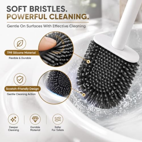 Silicone Toilet Brush and Holder