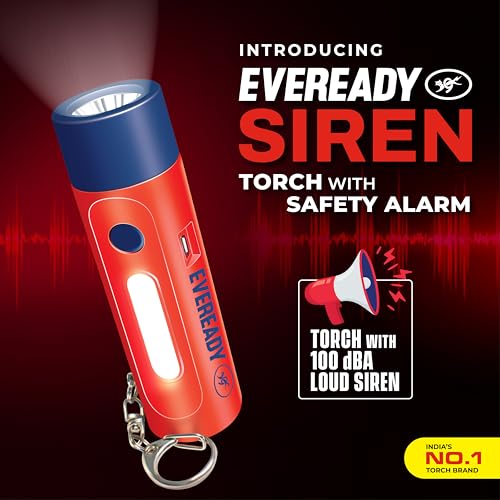 EVEREADY Siren DL102 Rechargeable LED Torch, USB Type-B Fast Charging - Image 3
