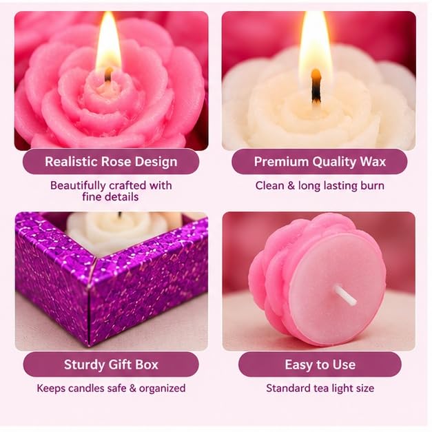 Small Flower Shaped Tealight Candles