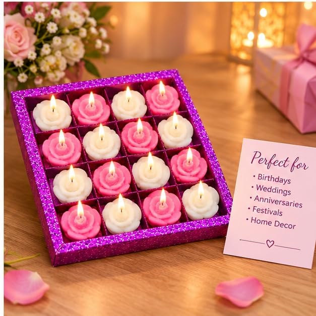 Small Flower Shaped Tealight Candles