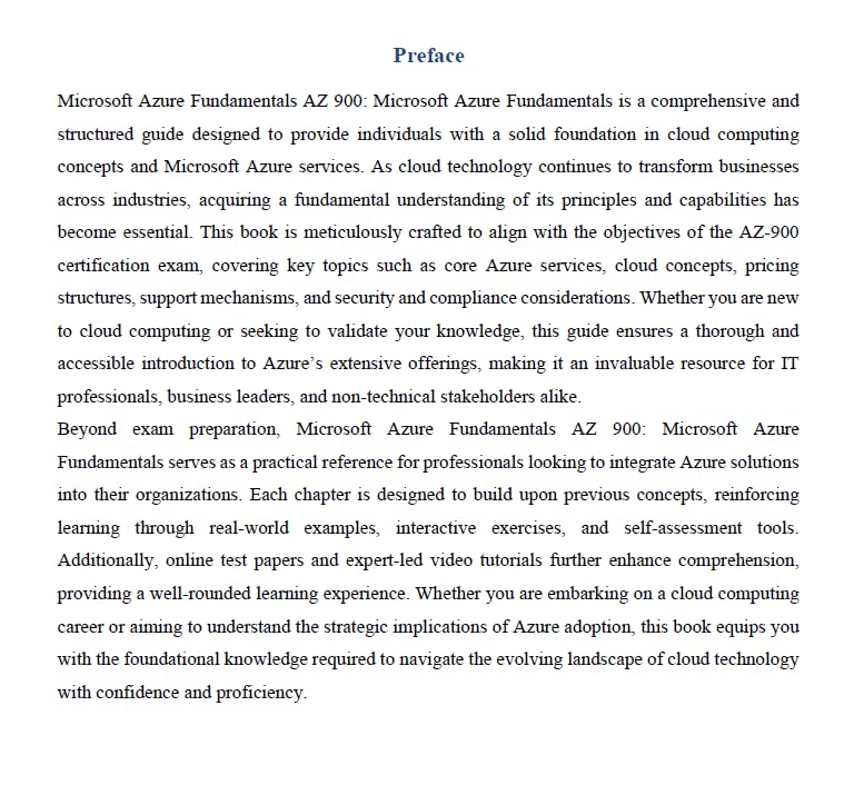 Azure Fundamentals AZ 900 Certification