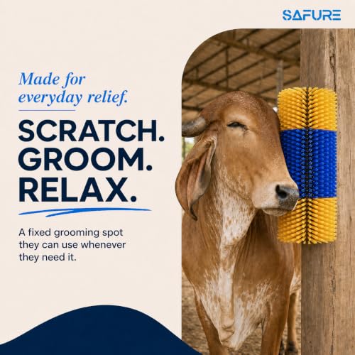 Cow Brush for Farm, Animal Grooming Scratch Brush for Cow and Buffalo - Image 3