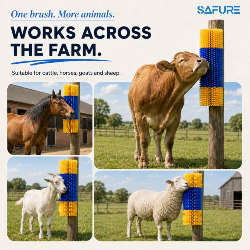 Cow Brush for Farm, Animal Grooming Scratch Brush for Cow and Buffalo - Image 6