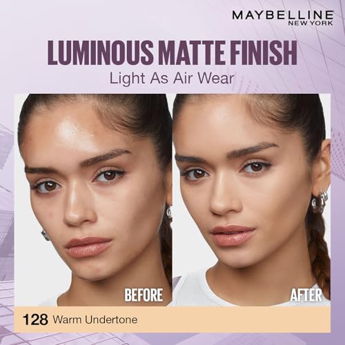 Maybelline New York Super Stay Lumi Matte Liquid Foundation, 128 - Image 7