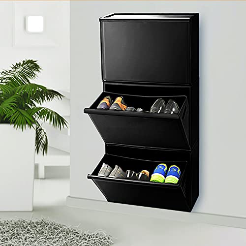 Cello Maple Plastic Multipurpose Shoe Rack (Black) 20D x 59.5W x 40H Cm