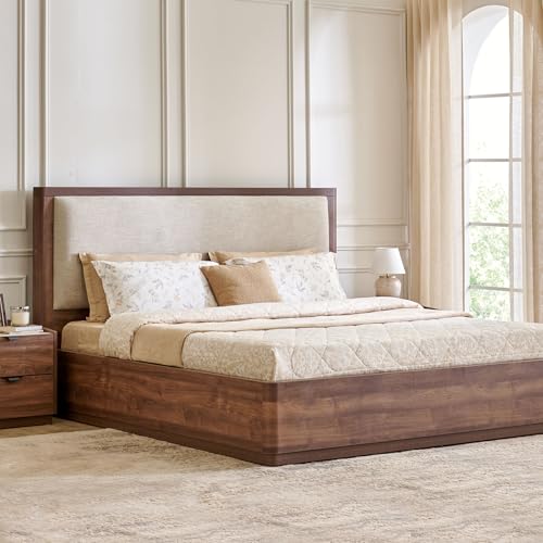 Home Centre | Hadley Queen Size Bed | Engineered Wood | Brown | 1 Year Warranty