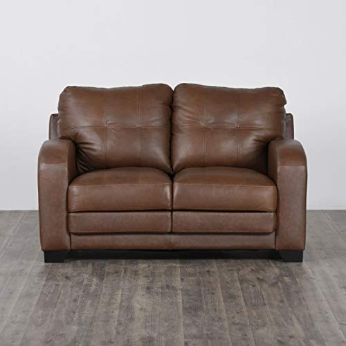 Home Centre Vista Two Seater Leather Sofa, Brown - Image 5