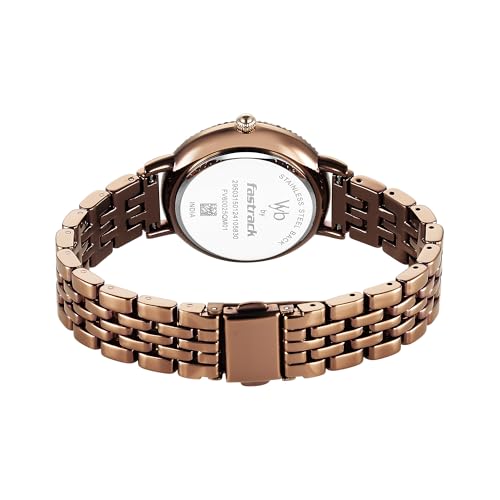 Fastrack Vyb Enigma Brown Dial Alloy Strap Watch for Women - Image 5