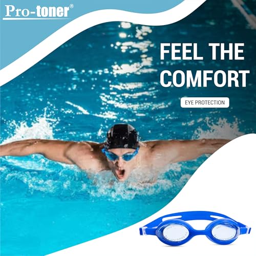 Swimming Set Combo with Goggles, Cap, Nose & Ear Plugs (Blue Grey) - Image 5