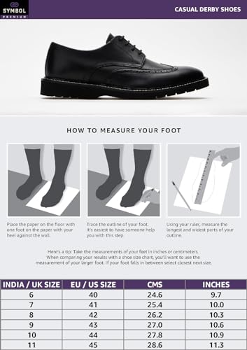 Symbol Premium Mens Smart Casual Derby Leather Shoes - Image 6