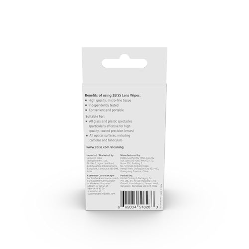 ZEISS Lens Wipes 20 Count