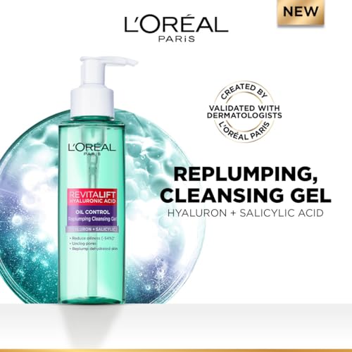 L'Oréal Paris Revitalift HA Oil Control Cleansing Gel, 120ml - Image 2
