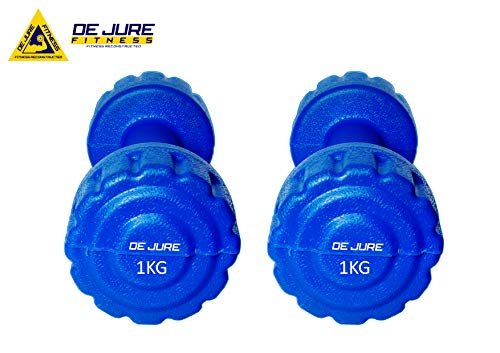 De jure Fitness PVC Dumbbell 1KG Blue - Image 2