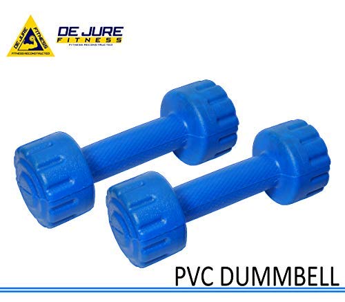 De jure Fitness PVC Dumbbell 1KG Blue - Image 3