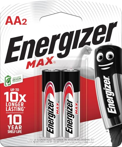 Energizer Max 10X AA2 Size Pack of 2 Battery, (E91BP2)