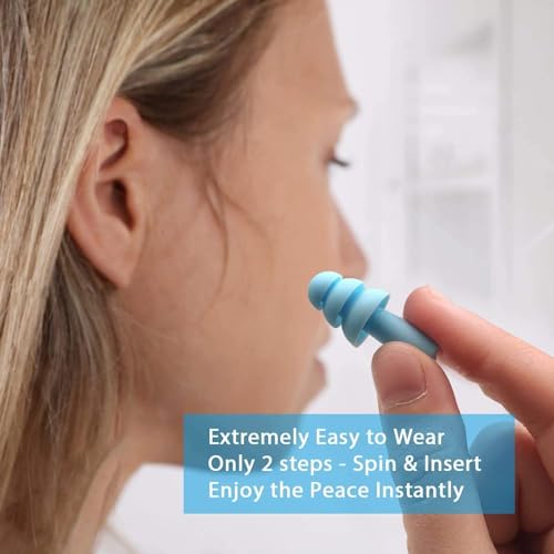 Reusable Silicone Earplugs, 5 Pairs