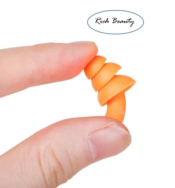 Reusable Silicone Earplugs, 5 Pairs