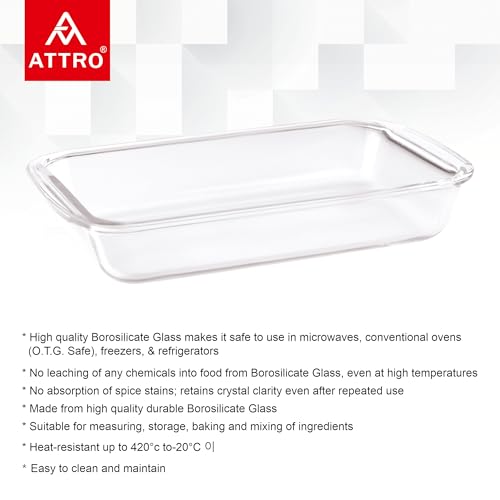 ATTRO Glassox Borosilicate Rectangle Glass