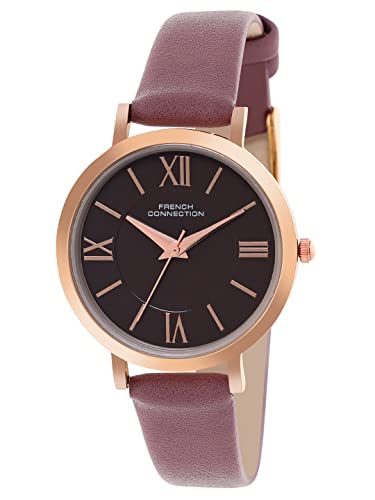 French Connection Women's Analog Watch Brown Strap-FCN00037C