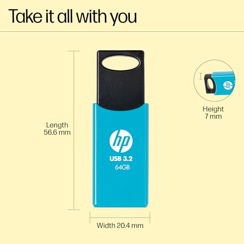 HP 712w 64GB USB 3.2 Flash Drive- Blue - Image 3