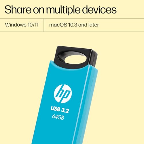 HP 712w 64GB USB 3.2 Flash Drive- Blue - Image 6
