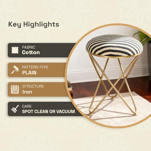 Wakefit Ottoman Stool | Metallic