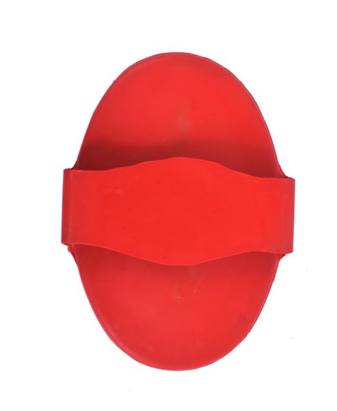 Horse And Bufellow Rubber Grooming Curry Comb (Red) Color - Image 5