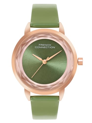 French Connection Astral Green Round Dial Womens Analogue Watch FCN077NL