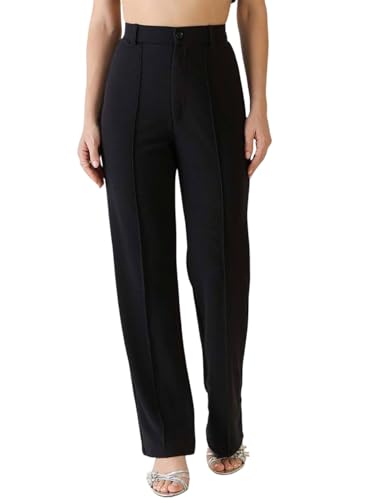 KOTTY Women Polyester Blend Solid Trousers