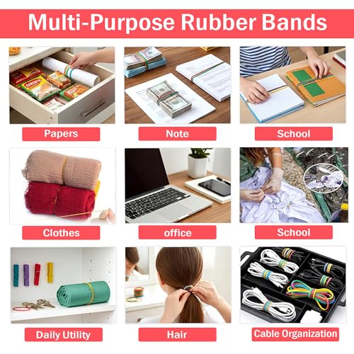 GLUN® Neon Color 3 Inches Width Rubber Bands (100 grams) - Image 4