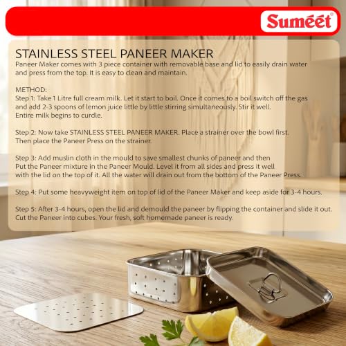 Sumeet Stainless Steel Square Shape