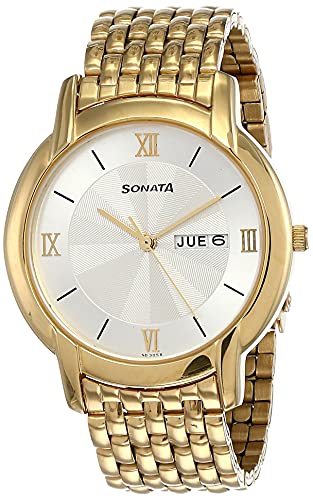 Sonata Analog White Dial Men's Watch NM7954YM01W/NN7954YM01W