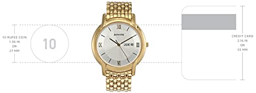 Sonata Analog White Dial Men's Watch NM7954YM01W/NN7954YM01W - Image 3