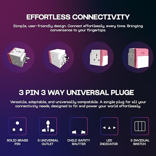 rts 3-in-1 Universal Travel Adapter