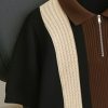 AUSK Men's Retro Cable-Knit Quarter-Zip