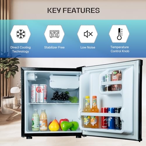 ROCKWELL 47L Mini Refrigerator with Freezer, 2 Star, 5 Year Warranty - Image 4
