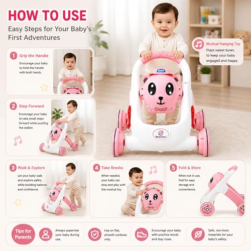 Mommers Baby Walker Musical Push