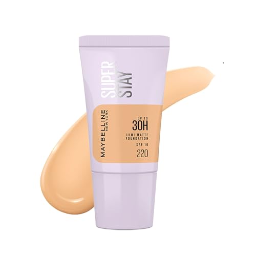 Maybelline New York Super Stay Lumi Matte Liquid Foundation, 220