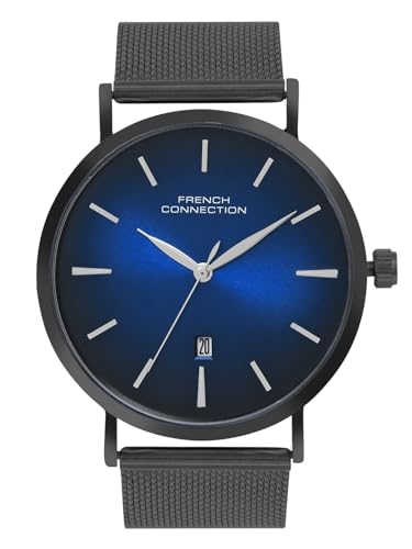 French Connection Epix Blue Round Dial Mens Analogue Watch FCN086UBM