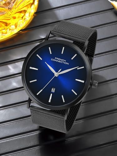 French Connection Epix Blue Round Dial Mens Analogue Watch FCN086UBM - Image 2