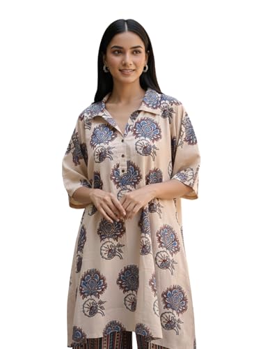 Leriya Fashion Women s Rayon Kurta Pant Set | Casual Style Ethnic Co ord Set for Women Stylish | Black Print Kurti for Office & Daily Travel Outfit | Geometric Kurta Sets for Woman